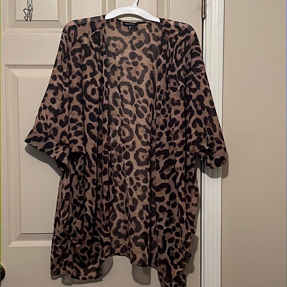 Leopard print, short sleeve, kimono